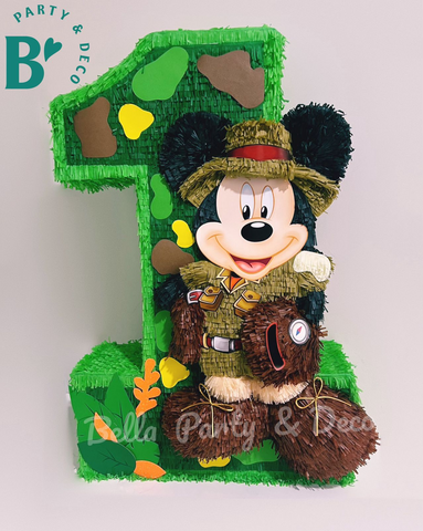 Mickey Safari y numeral verde