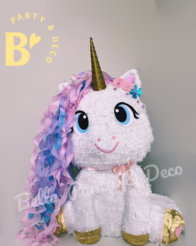 Unicornio Bebé con Rulos en color pastel