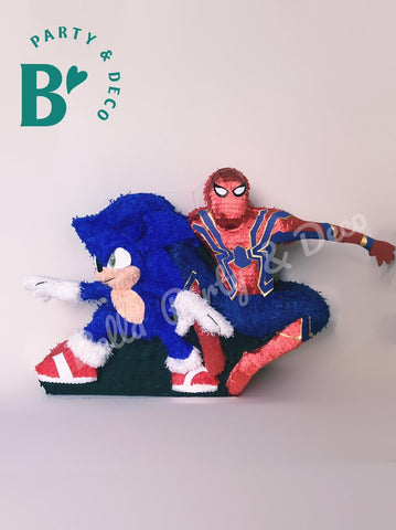 Iron spiderman y Sonic