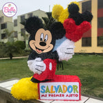 Mickey con Globos y Letrero