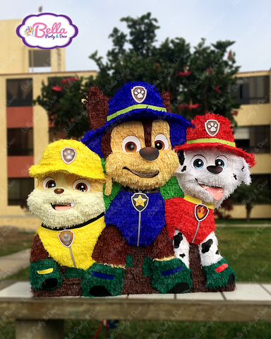 Rubble, Chase y Marshall  versión Safari - Paw Patrol